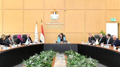 وزيرة الاسكان اثناء الاجتماع ،الاسكان 24    